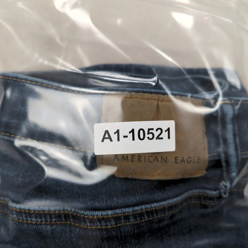 American Eagle Jeans Mens 30x30 Blue Original Boot Cut Western Cowboy Distressed
